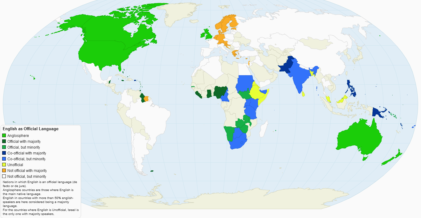 Countries Speak English As Official Language